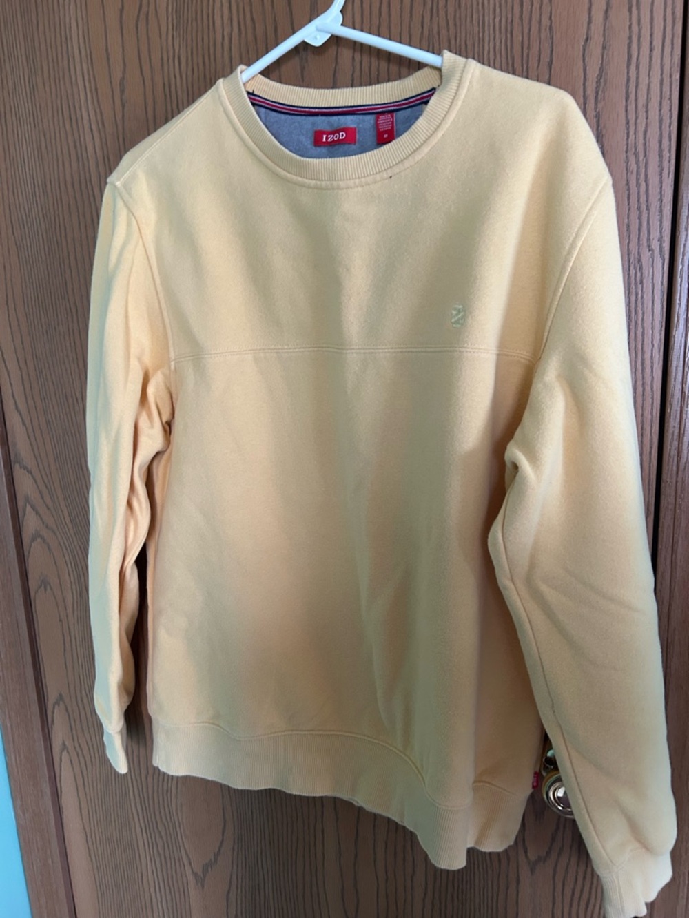 Izod Men’s Crewneck Sweater in Pale Yellow